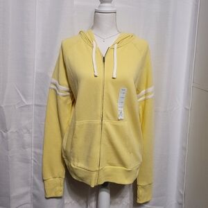 NEW! Zip-Up Varsity Stripe Hoodie